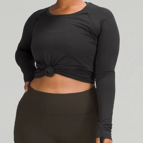 NWT Lululemon Swiftly Tech Long Sleeve 2.0 Race Shirt Size 6 BLACK - Picture 2 of 5